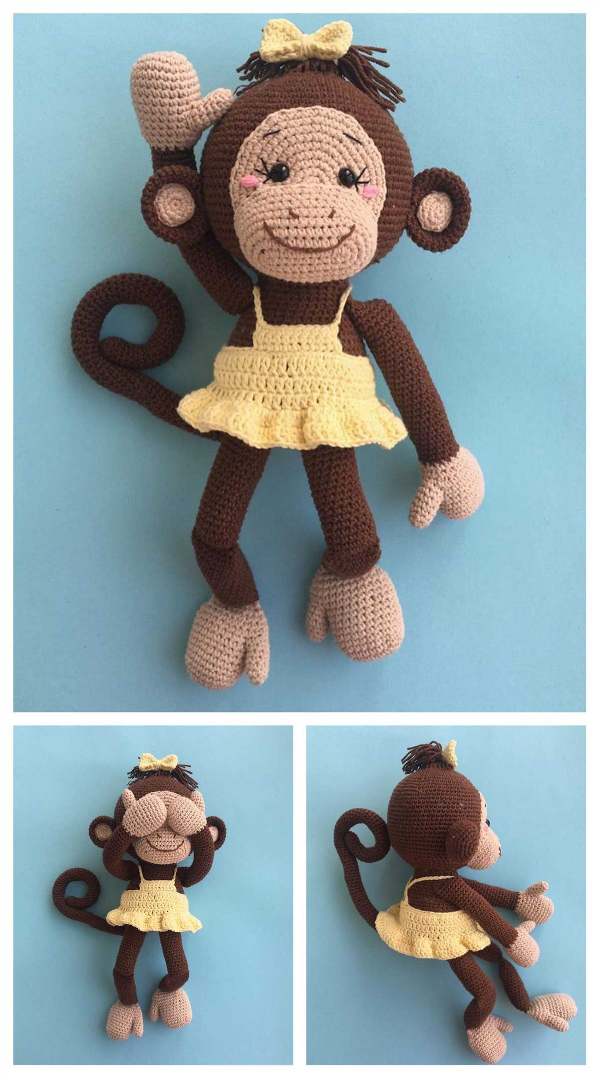 Knitted monkey toy pattern free