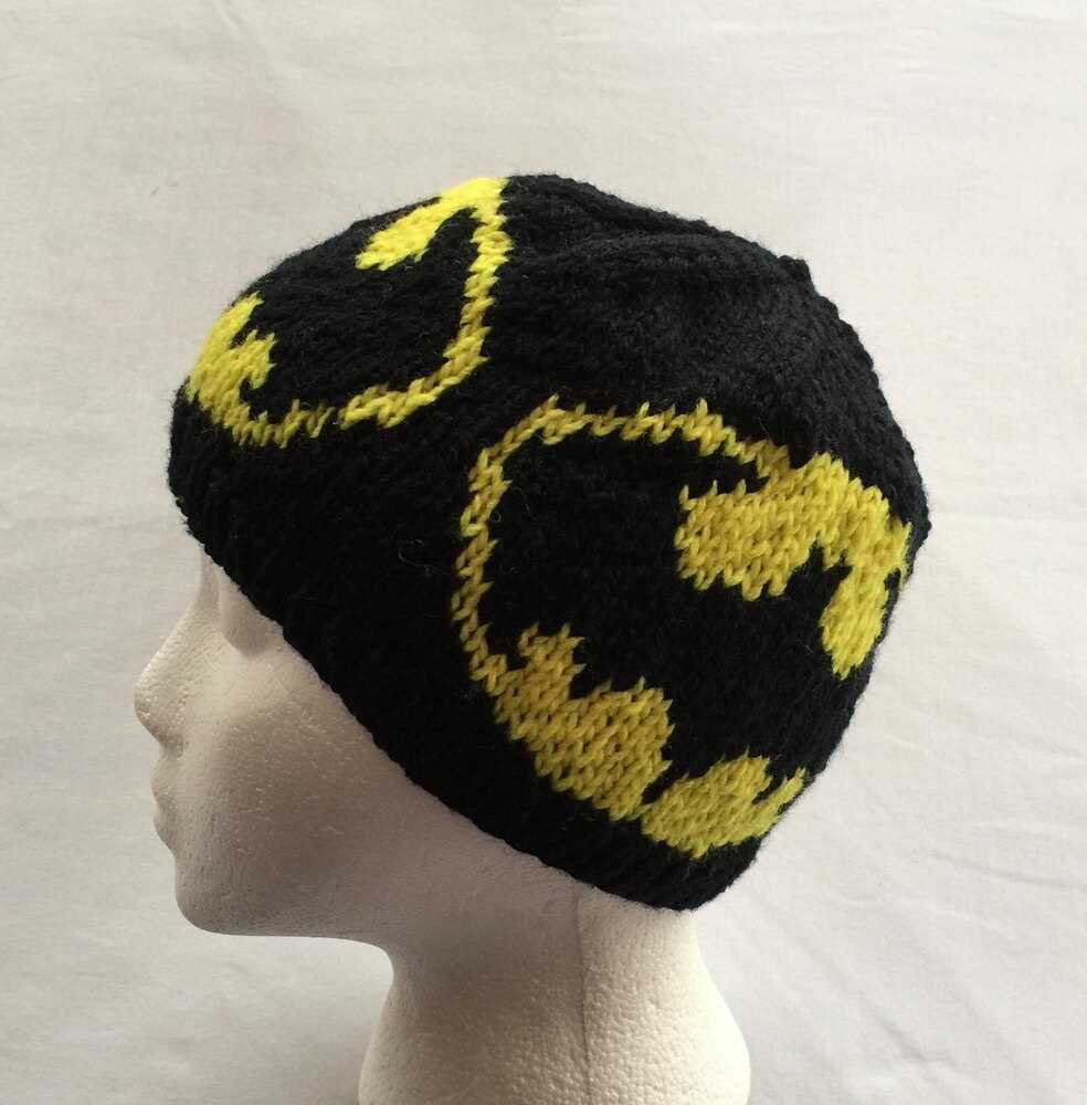 Knitted batman hat pattern