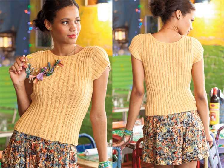 Scoop neck sweater knitting pattern