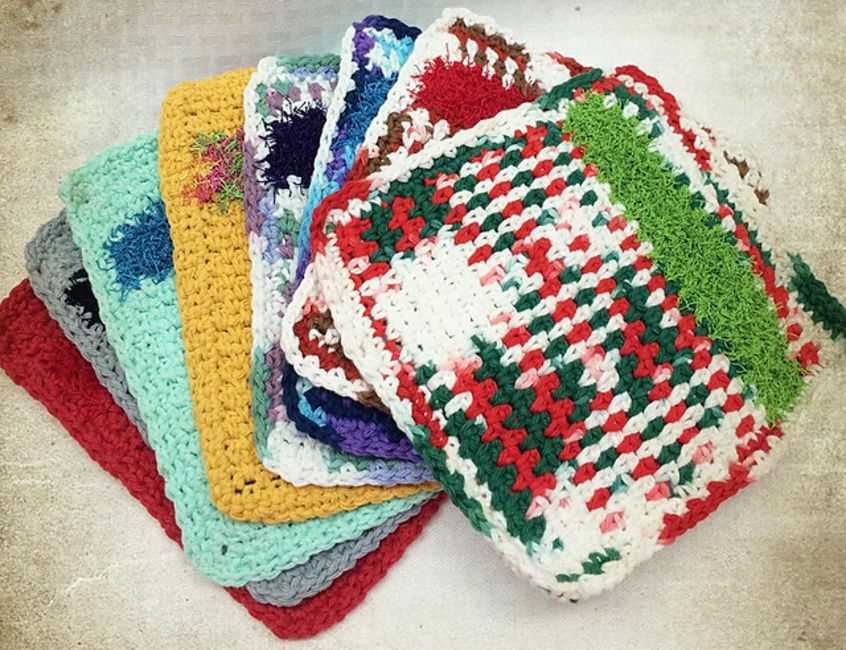 Scrubby dishcloth knit pattern free