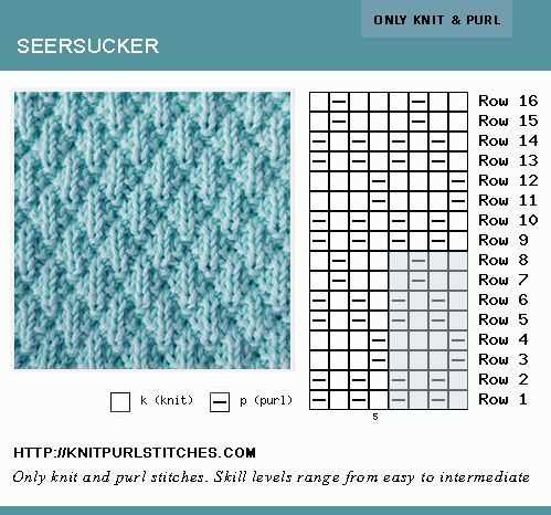 Seersucker knitting pattern