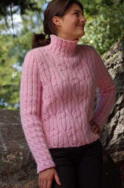 Cabled pullover knitting pattern