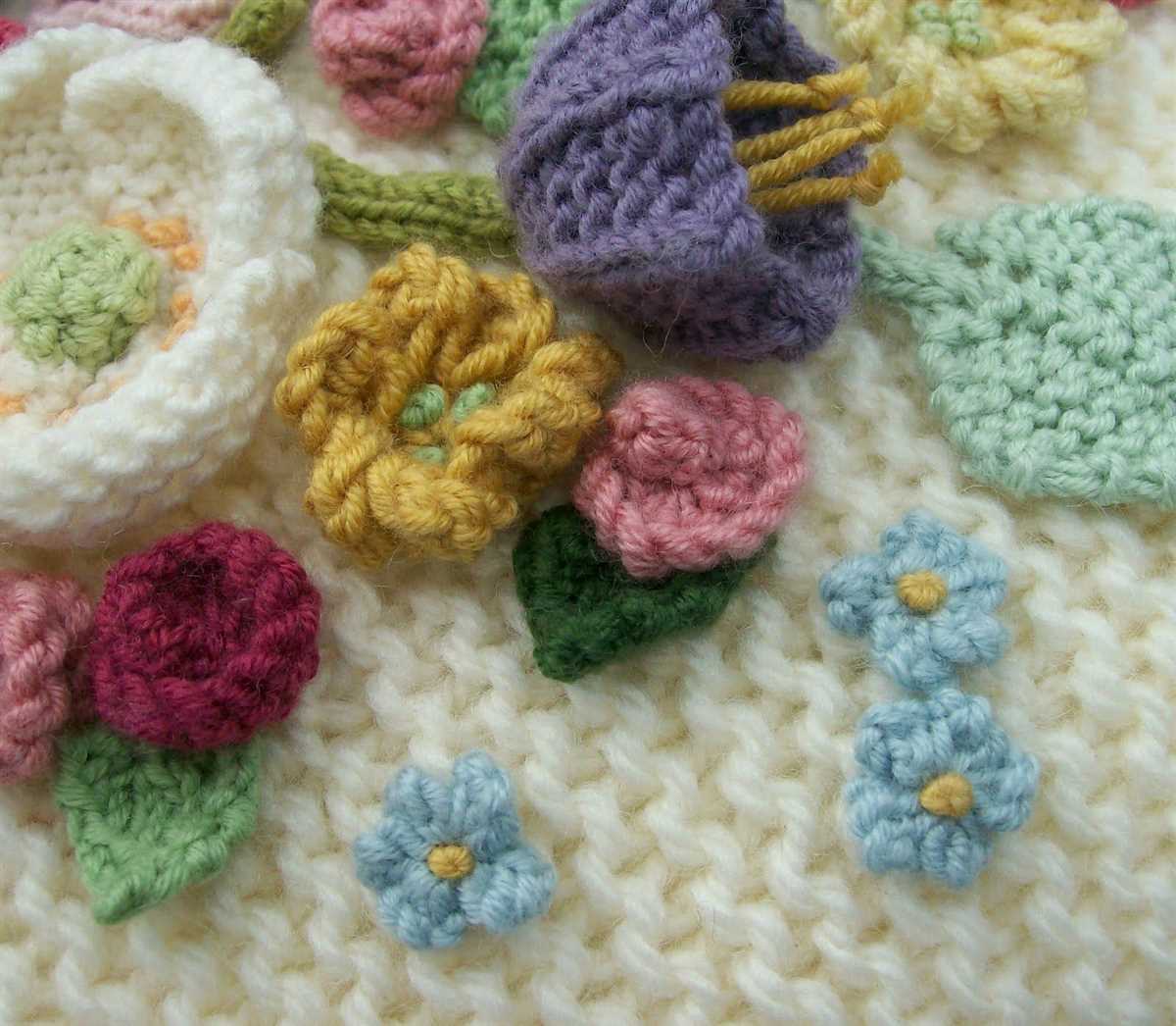 Free knitted flower patterns uk