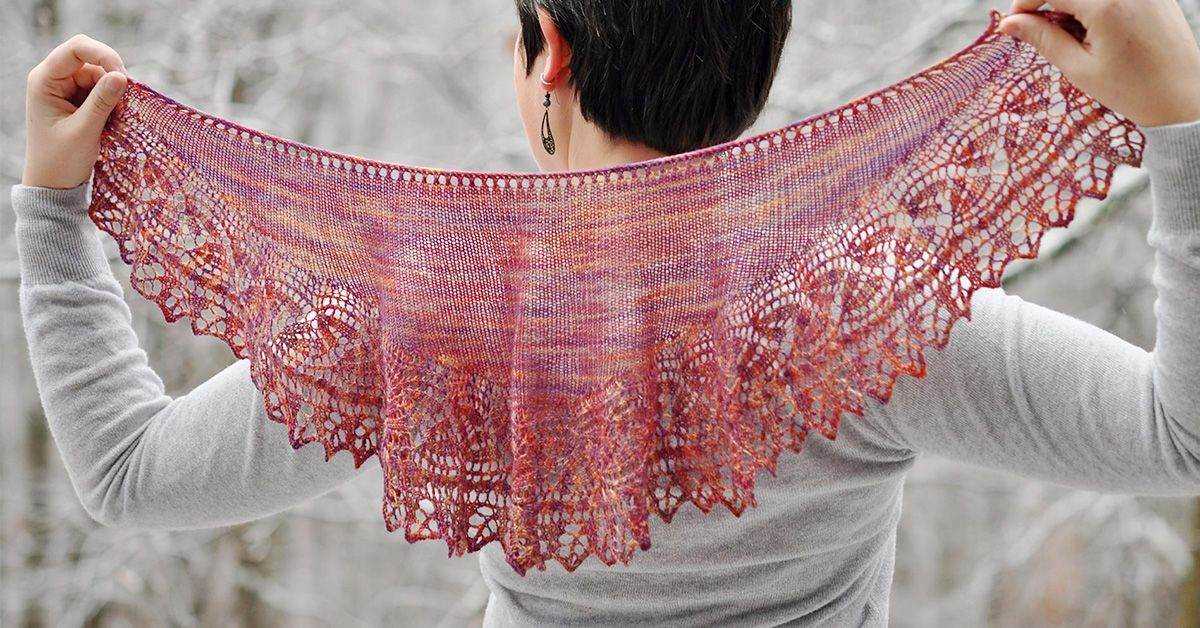 Shawl in a ball patterns knit