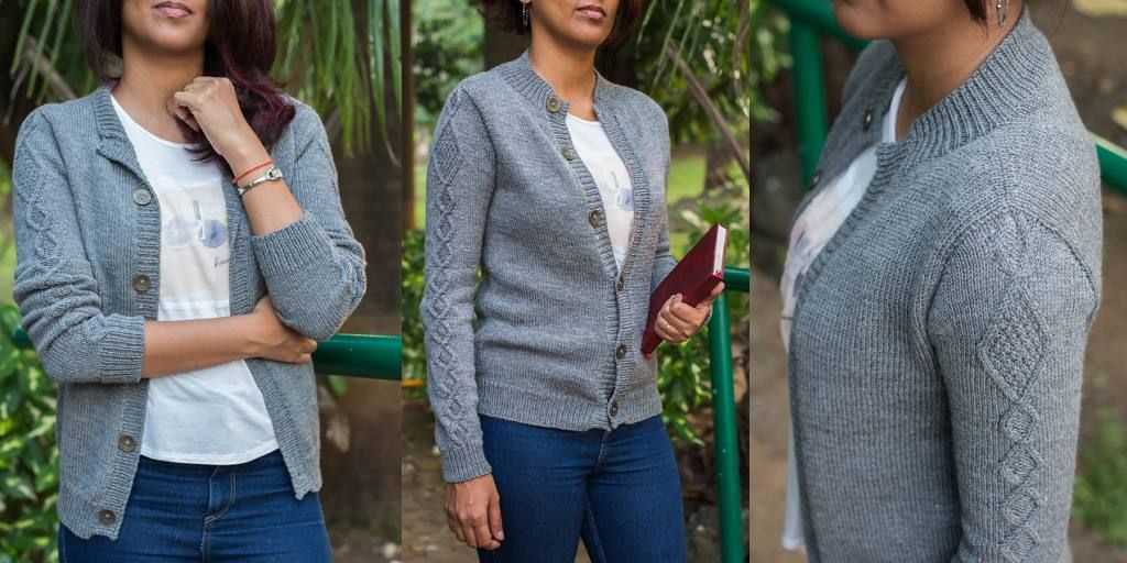 Short sleeve cardigan knitting pattern uk