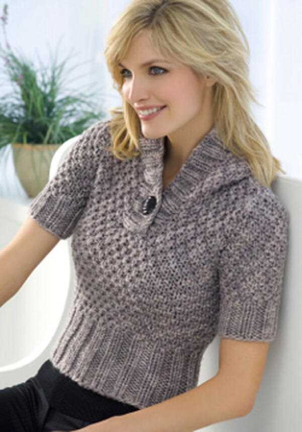 Short sleeve sweater patterns free knitting