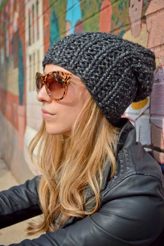 Hipster beanie knitting pattern