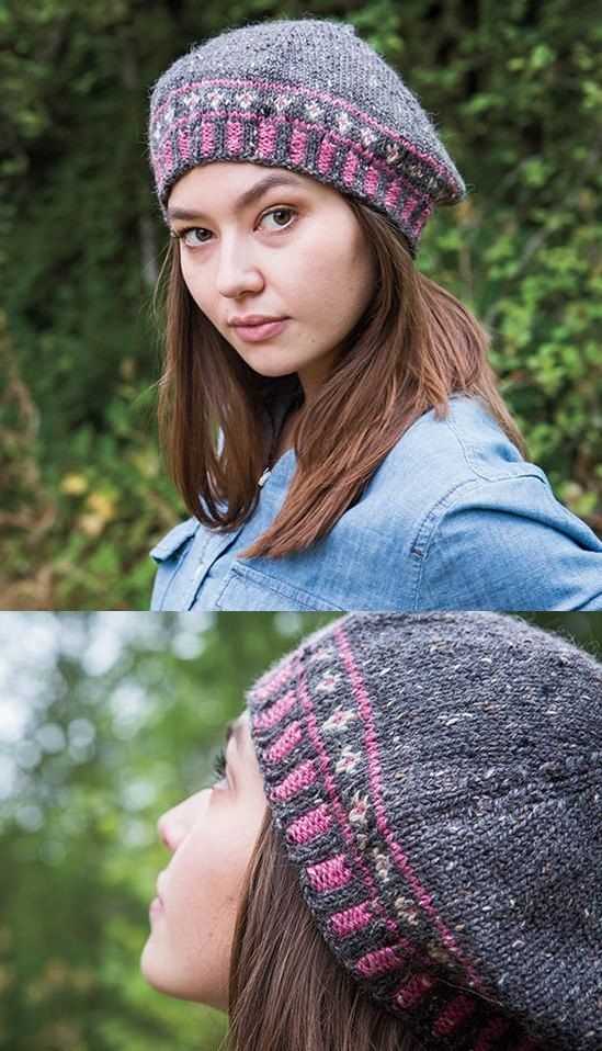 Simple knitted beret pattern