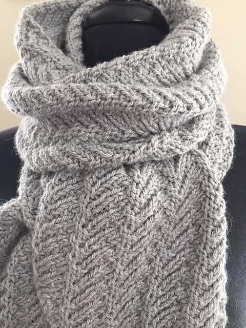 Simple mens scarf knitting pattern