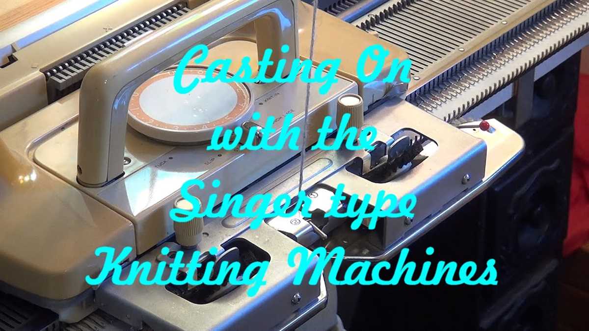 Singer knitting machine patterns