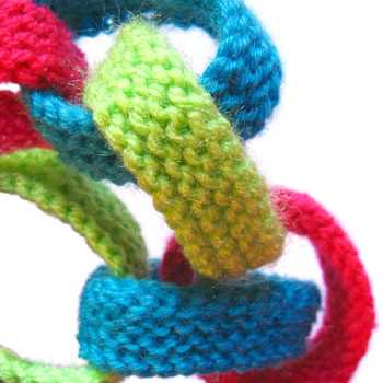 Knitted paper chain pattern