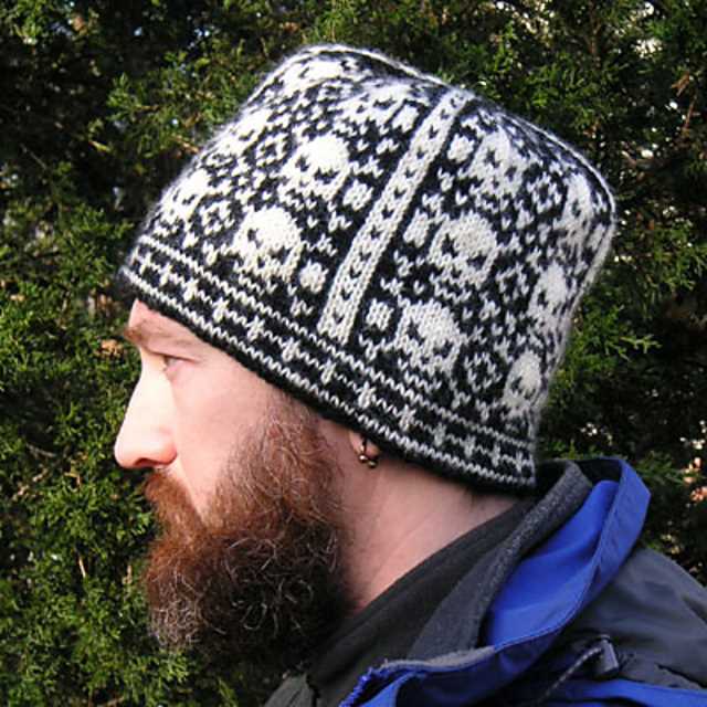 Skull hat knitting pattern free