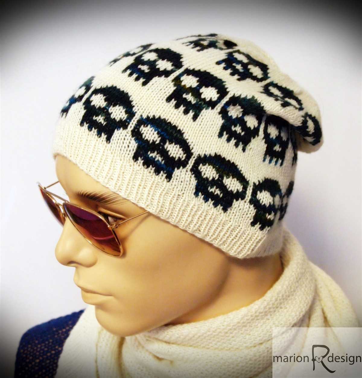 Skull hat knitting pattern free