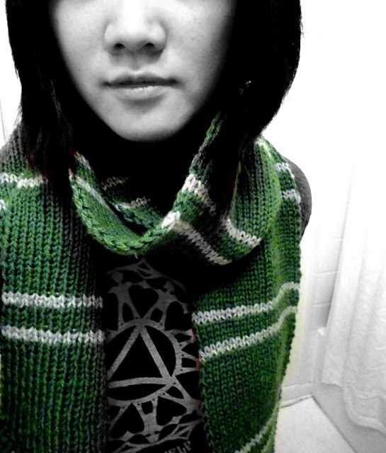 Slytherin scarf knitting pattern