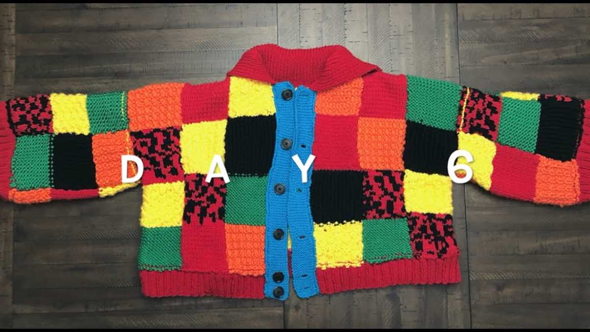 Patchwork cardigan pattern knitting