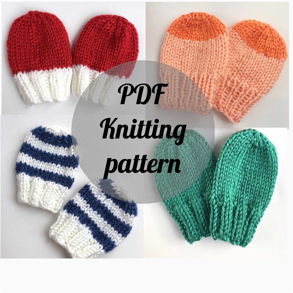 Knit childrens mittens easy pattern