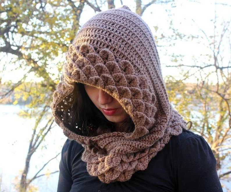 Snood with hood knitting pattern