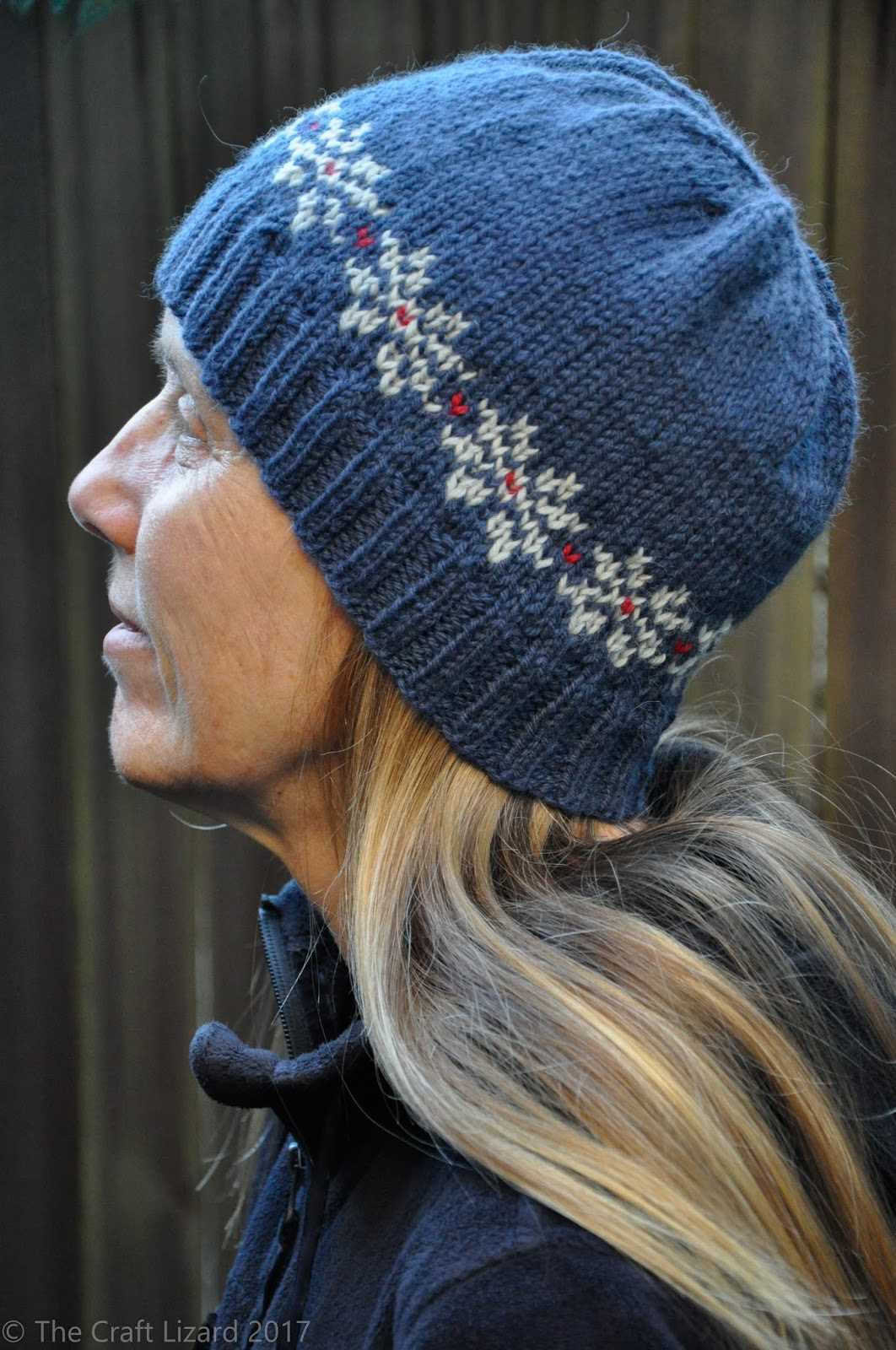 Snowflake hat knitting pattern free