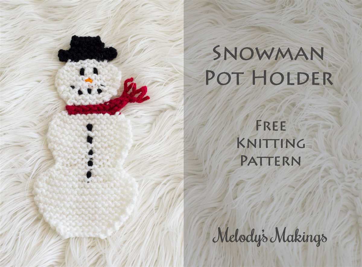 Snowman knitting pattern