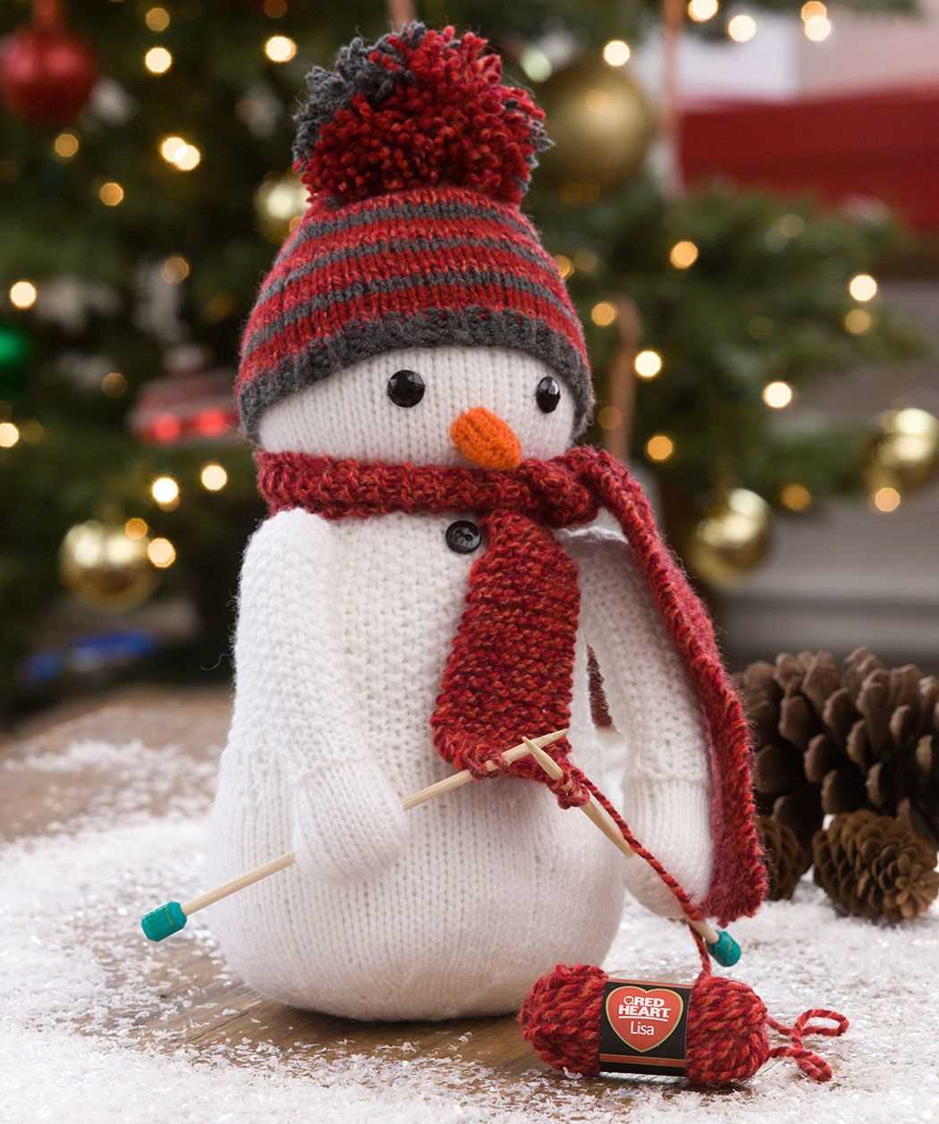 Snowman family knitting pattern