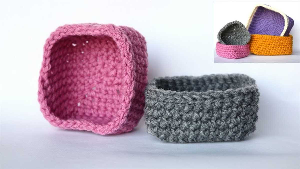 Knit square basket pattern