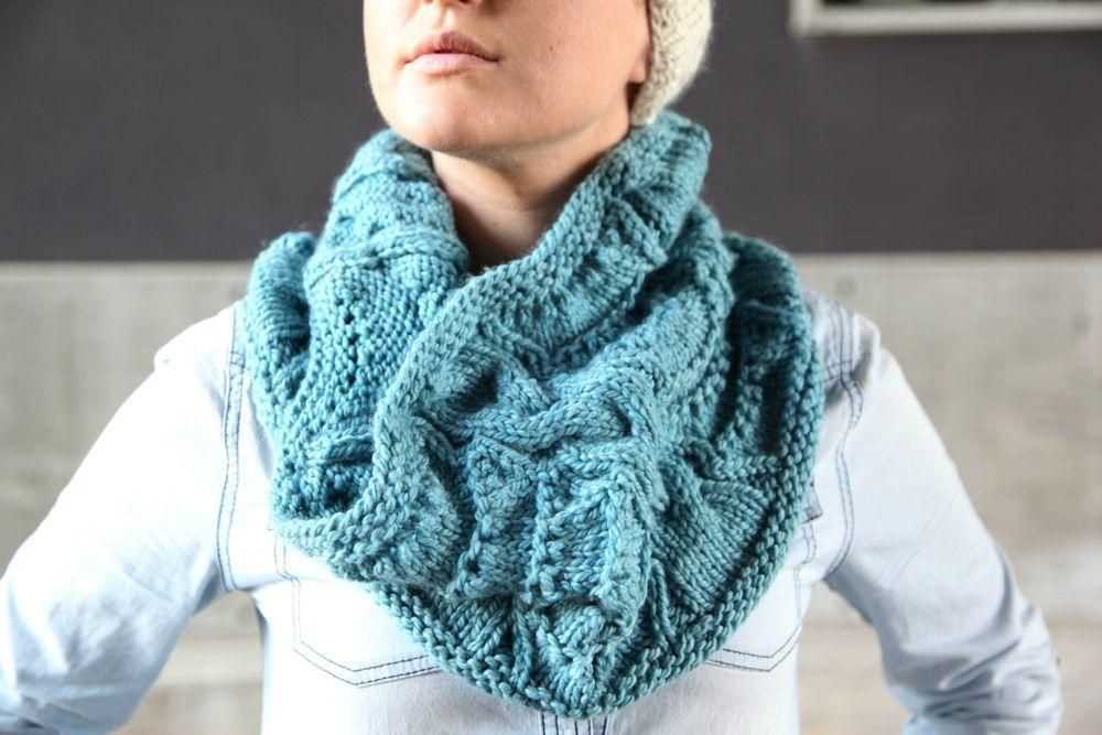 Infinity scarf knit pattern circular needles