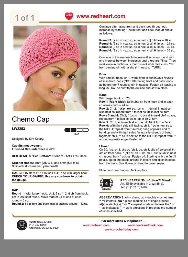 Knitted chemo caps free patterns