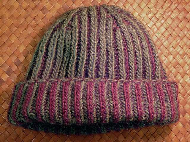 Brioche hat knit pattern