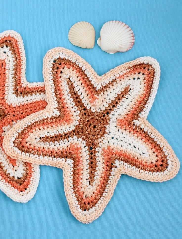 Starfish dishcloth knit pattern