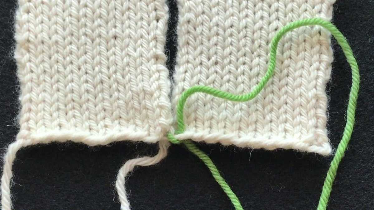 Stockinette stitch knitting pattern