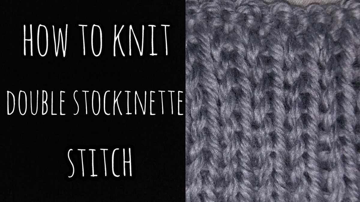 Stockinette stitch knitting pattern