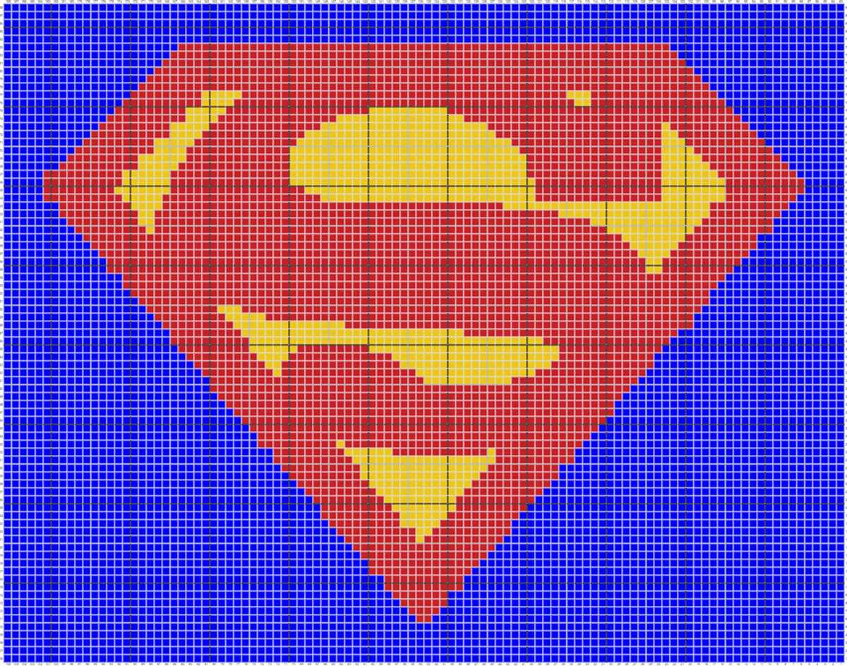 Superman knitting pattern