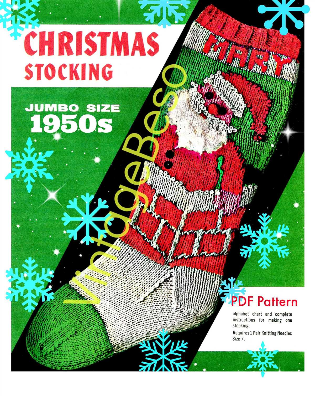 Knitted stockings christmas patterns