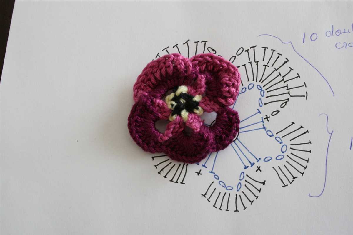 One piece knitted flower pattern