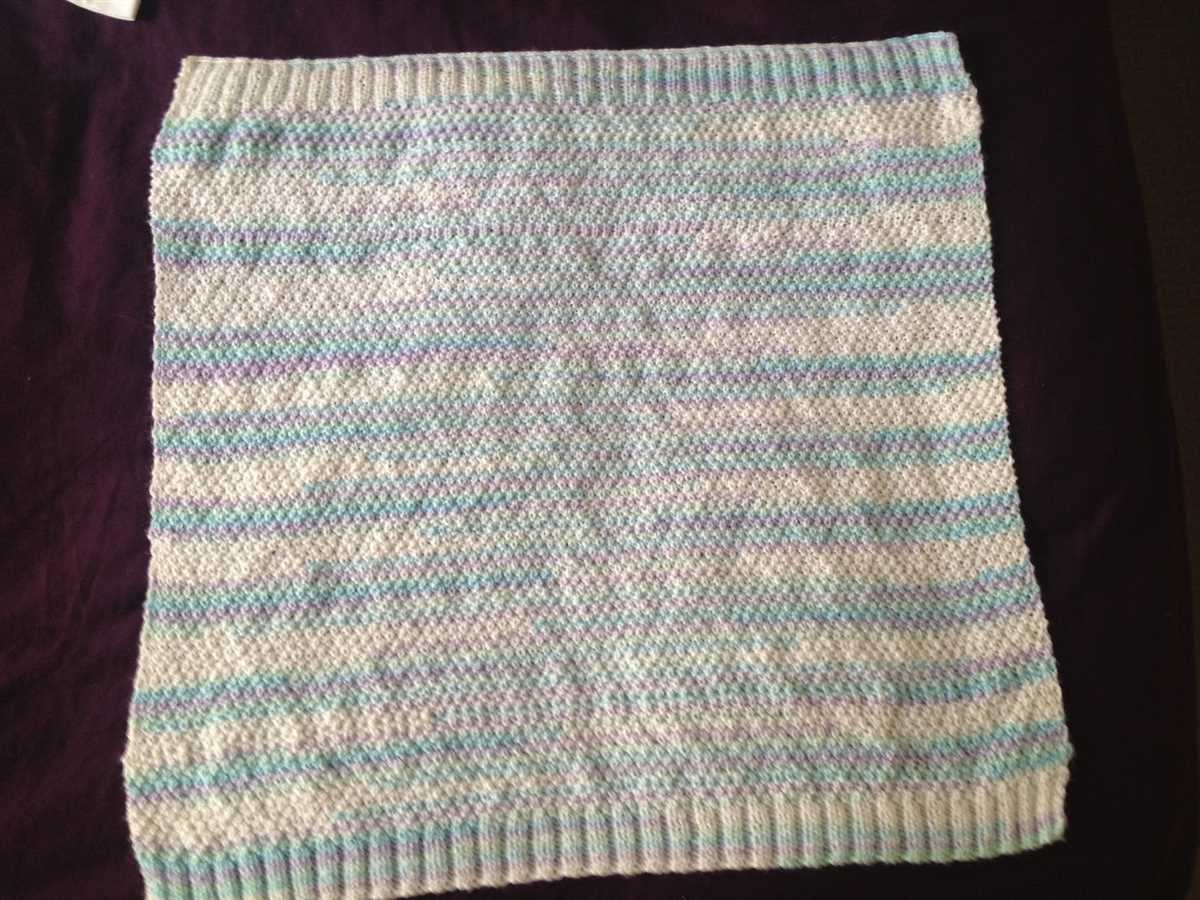 Moss stitch baby blanket free pattern knit