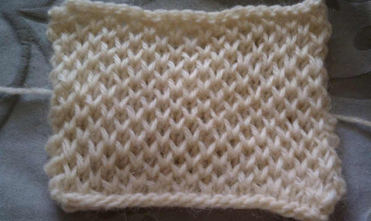 Knit waffle stitch pattern