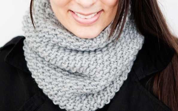 Loom knit cowl neck scarf pattern