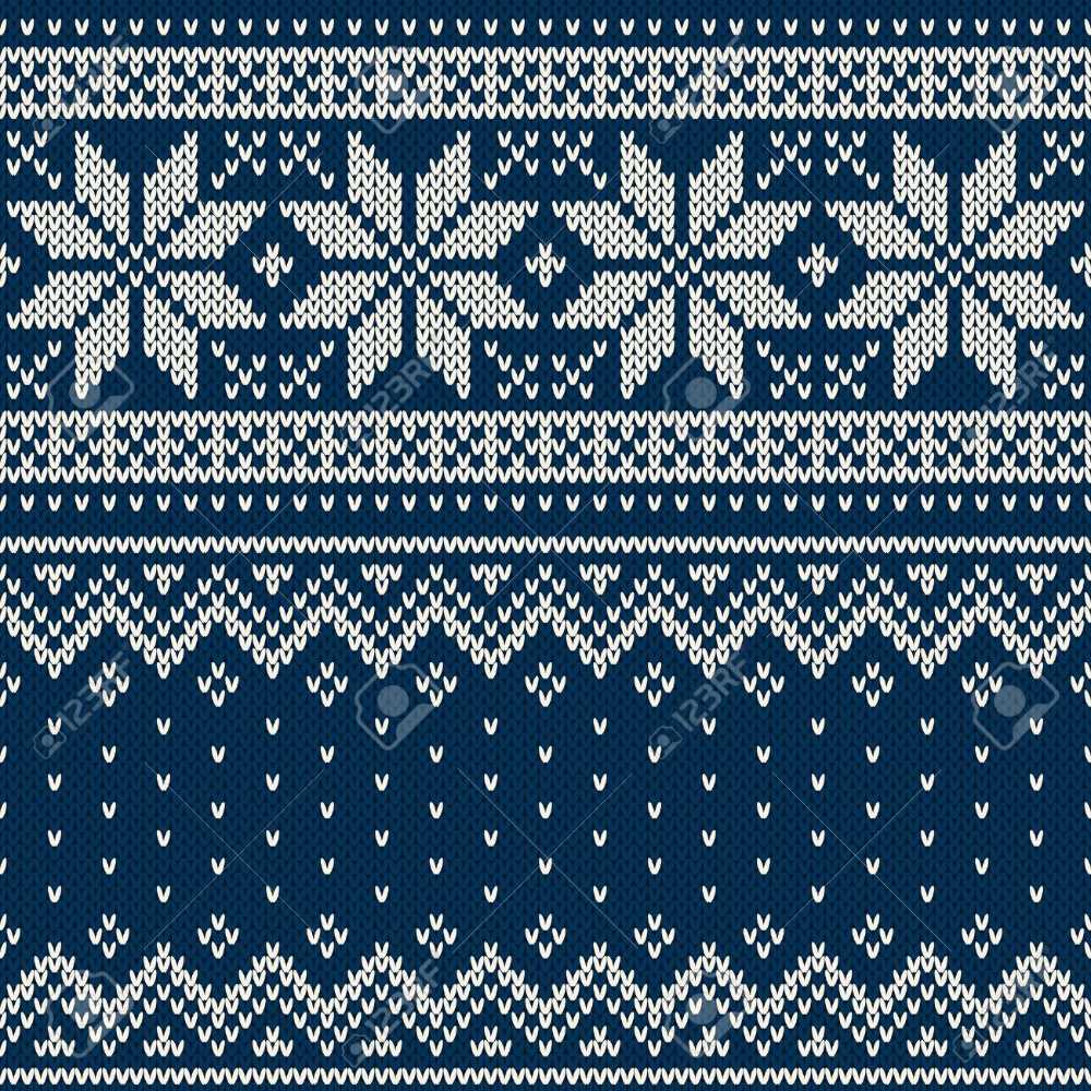 Norwegian snowflake knitting pattern