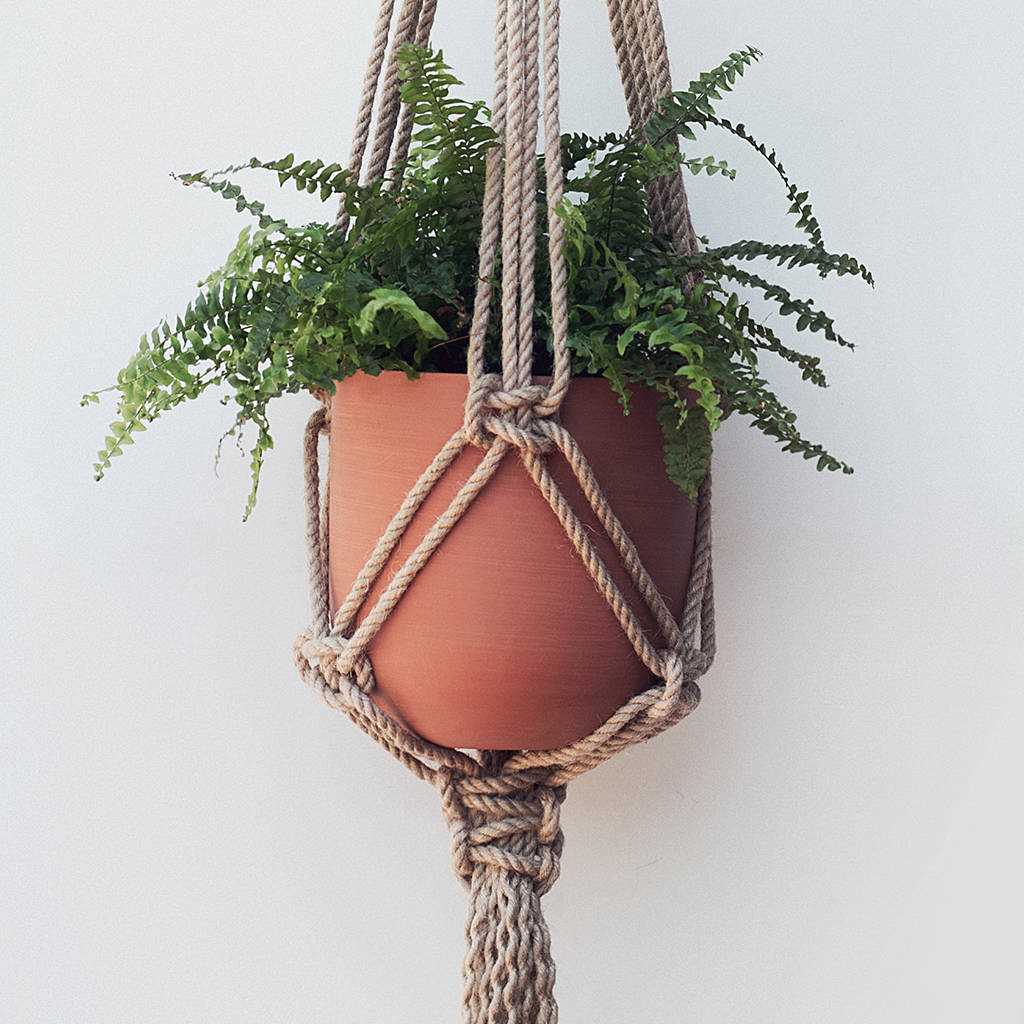 Knit plant hanger free pattern