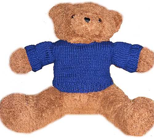 Teddy bear sweater knitting pattern