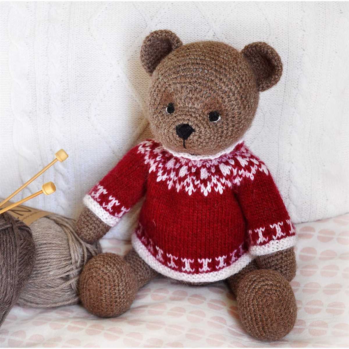 Teddy bear sweater knitting pattern