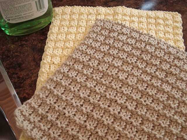 Textured knit dishcloth pattern