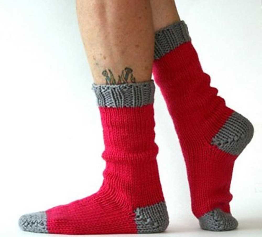 Men's thick socks knitting pattern