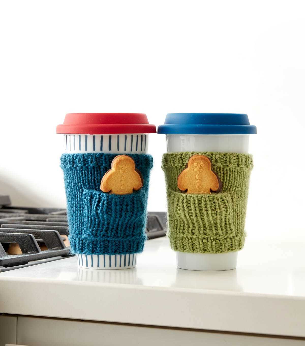 Knit cup cozy pattern