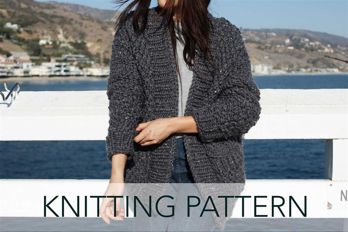 Chunky knit pattern cardigan