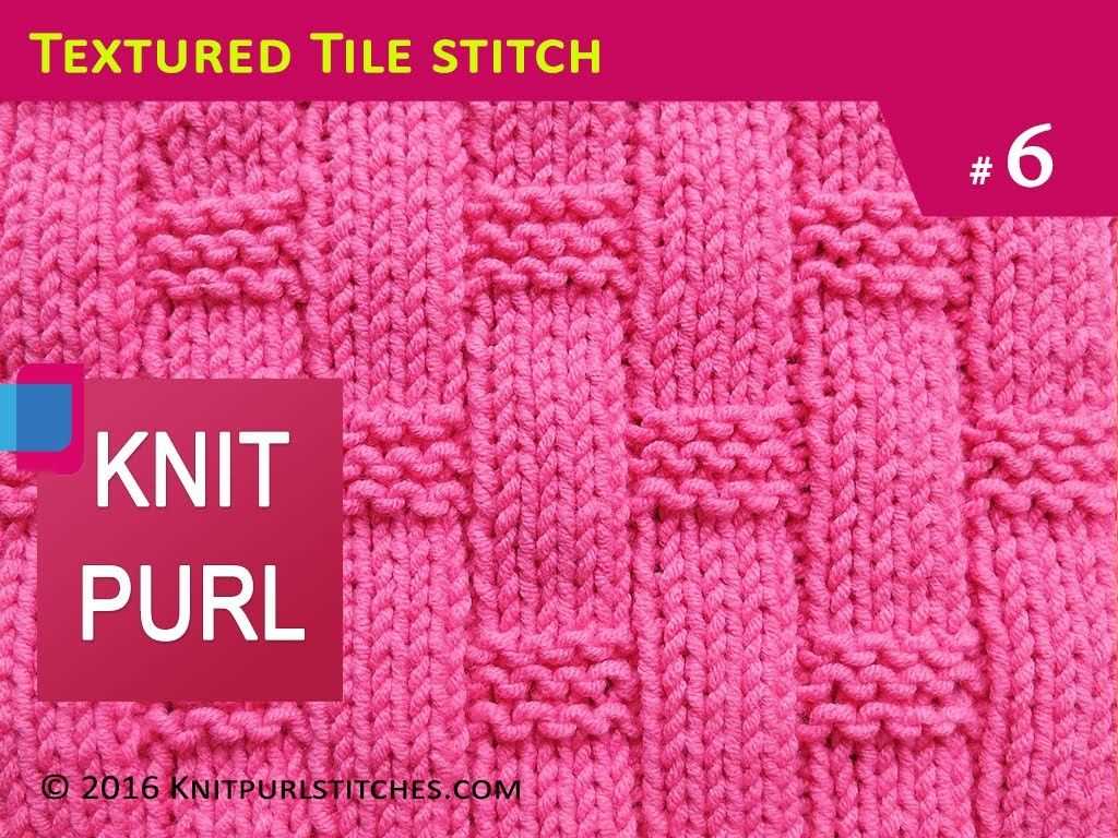 Tile stitch knitting pattern