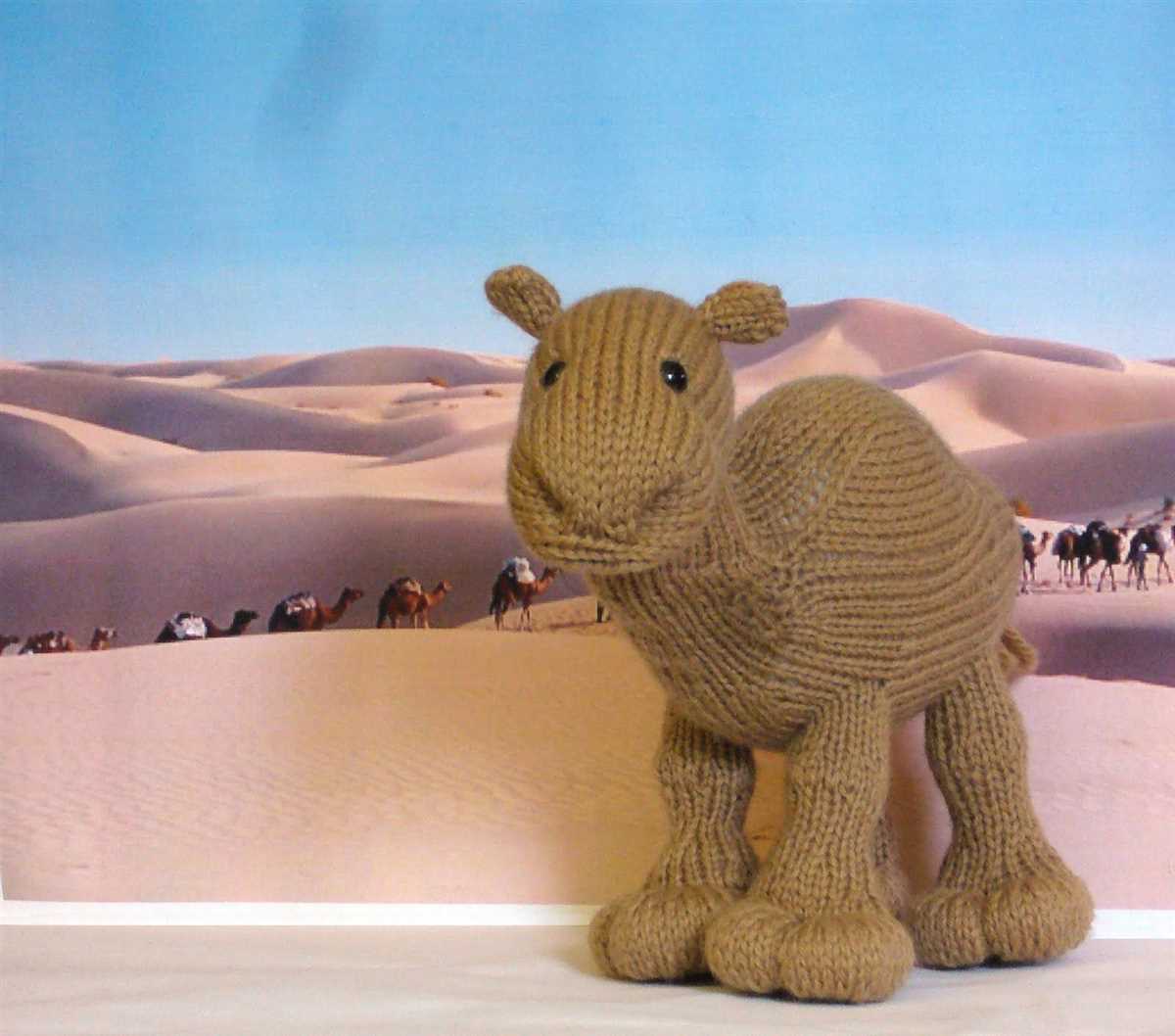 Knitted camel pattern