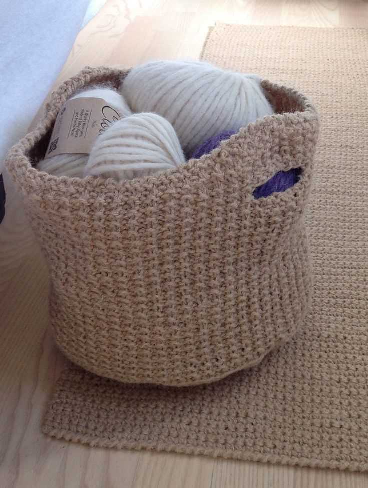 Knitted storage baskets free pattern