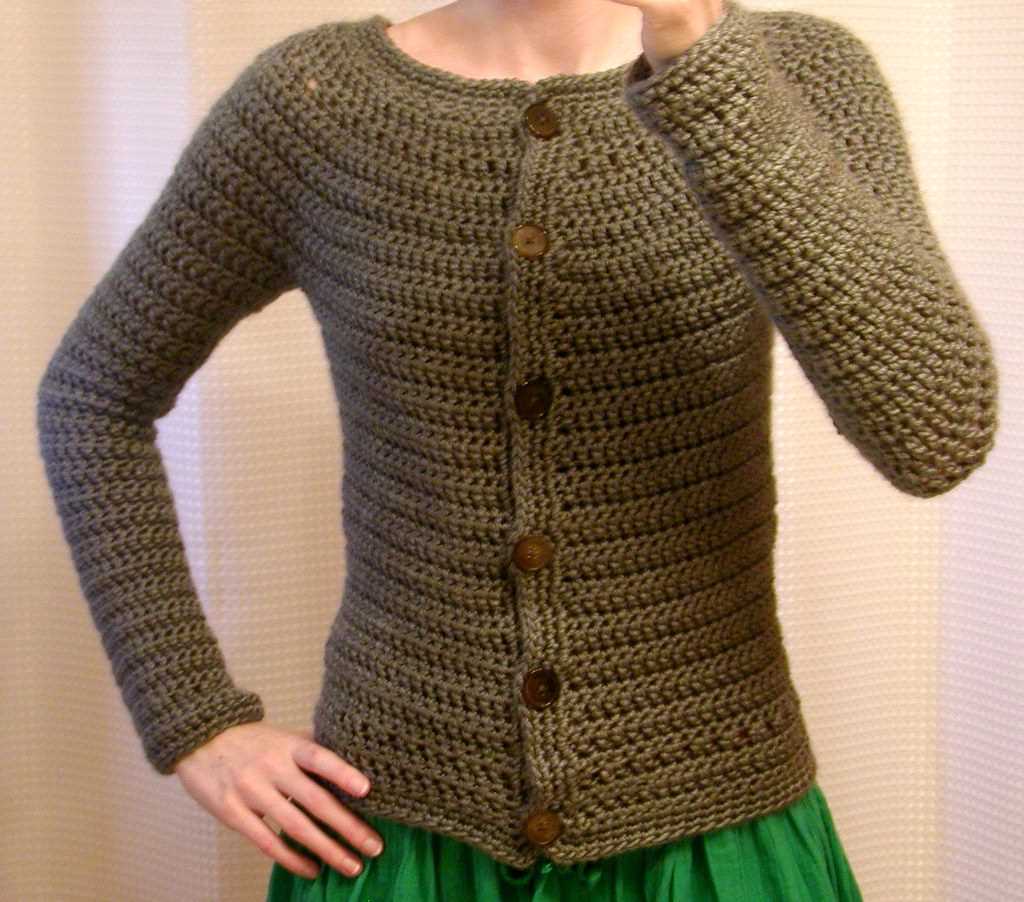 Top down knit cardigan pattern