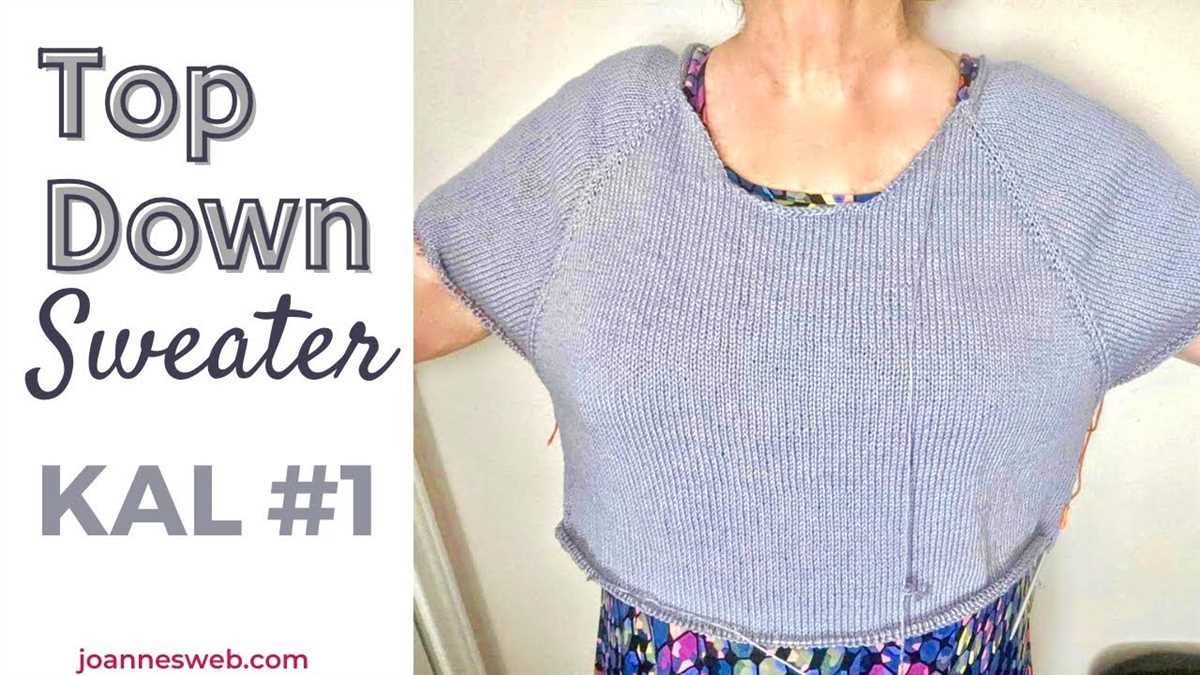 Top down knit sweater pattern